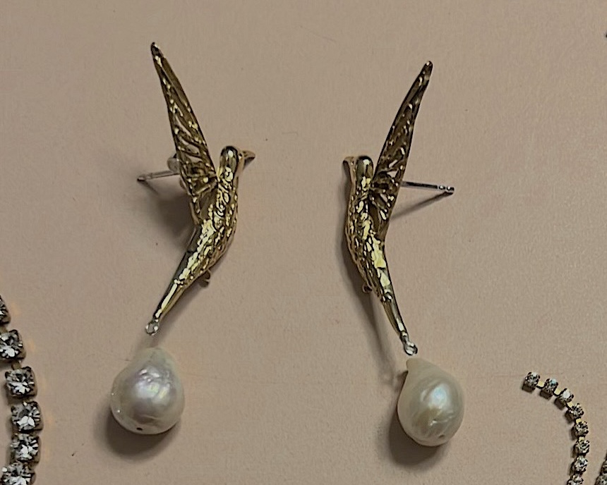 Ohrringe Perlen handgefertigt aus Pforzheim, Mockingbird